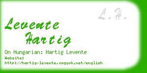 levente hartig business card